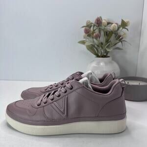 Vionic Elise Lace Up Sneakers Leather Magnolia Dusk Women's 10 Wide NWOB
